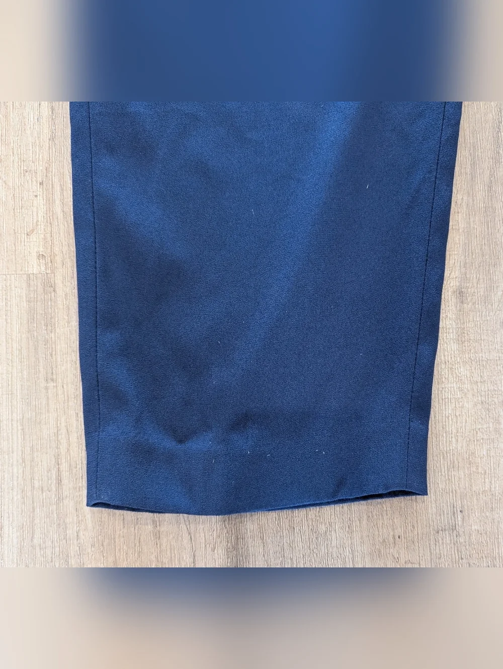 Babaton Navy Pleated High-Rise Straight Trousers - Picture 6 of 9